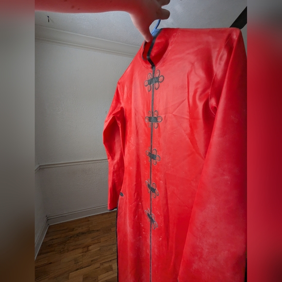 Red Latex Cheongsam Dress Size 6 - Picture 2 of 5